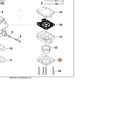 ECHO part P006000300 — IPL diagram snippet (6x zoom, amber highlight)
