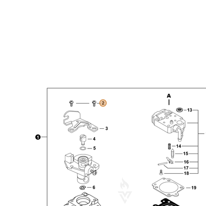 ECHO part P006000380 — IPL diagram snippet (6x zoom, amber highlight)