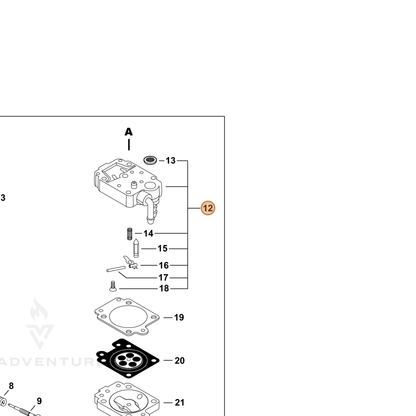 ECHO part P006000390 — IPL diagram snippet (6x zoom, amber highlight)