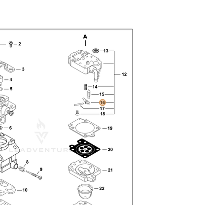 ECHO part P006000430 — IPL diagram snippet (6x zoom, amber highlight)