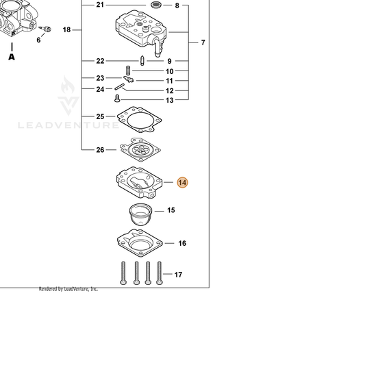 Echo part P006000690 — IPL diagram snippet (6x zoom, amber highlight)