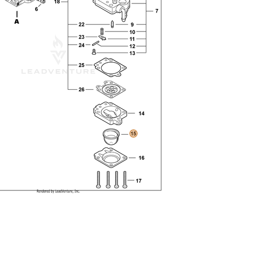 Echo part P006000700 — IPL diagram snippet (6x zoom, amber highlight)