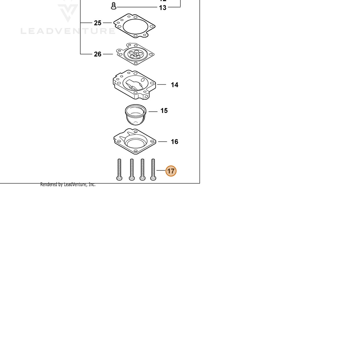Echo part P006000720 — IPL diagram snippet (6x zoom, amber highlight)