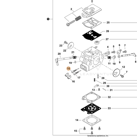 Echo part P006001610 — IPL diagram snippet (6x zoom, amber highlight)