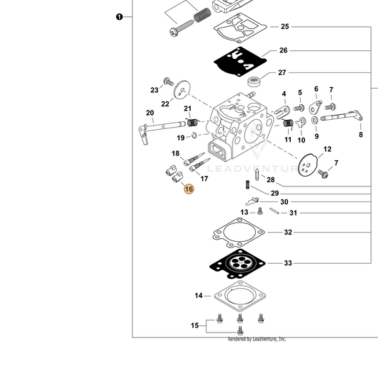 Echo part P006001660 — IPL diagram snippet (6x zoom, amber highlight)