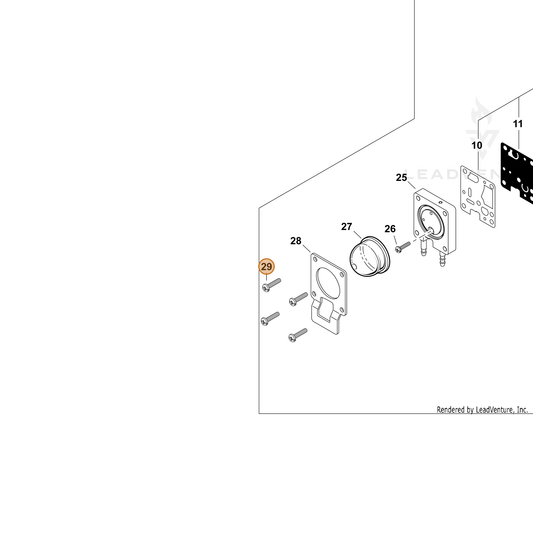 Echo part P006001690 — IPL diagram snippet (6x zoom, amber highlight)