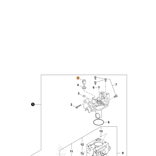 Echo part P006001730 — IPL diagram snippet (6x zoom, amber highlight)