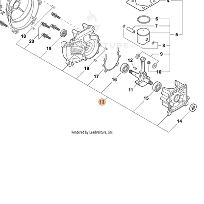 ECHO part P021002471 — IPL diagram snippet (6x zoom, amber highlight)