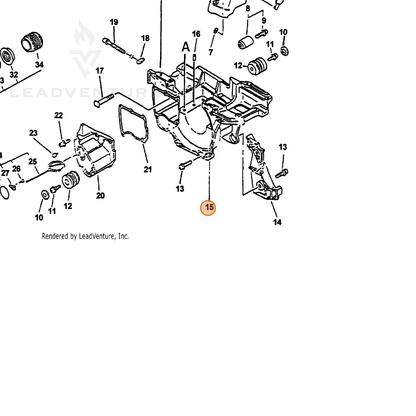 ECHO part P021003101 — IPL diagram snippet (6x zoom, amber highlight)