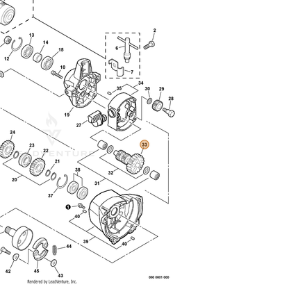 ECHO part P021005820 — IPL diagram snippet (6x zoom, amber highlight)