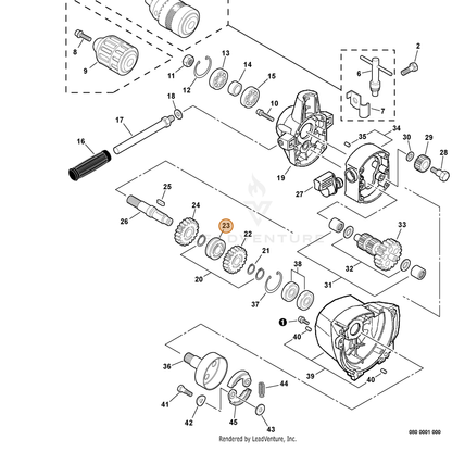 ECHO part P021005840 — IPL diagram snippet (6x zoom, amber highlight)