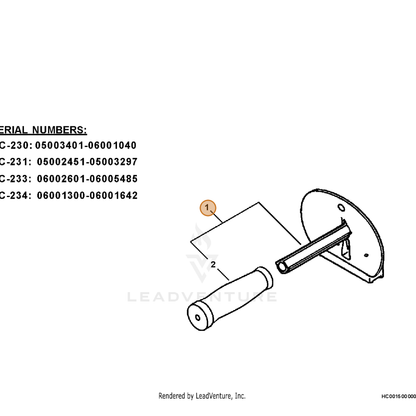 ECHO part P021006430 — IPL diagram snippet (6x zoom, amber highlight)