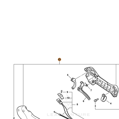 ECHO part P021008300 — IPL diagram snippet (6x zoom, amber highlight)