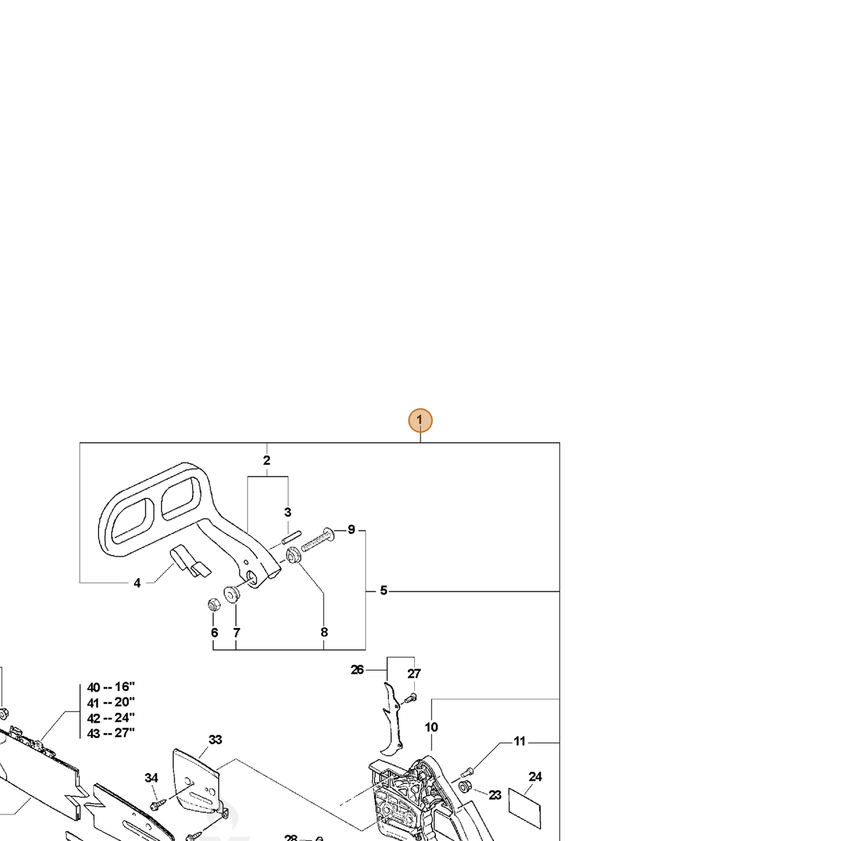 ECHO part P021010652 — IPL diagram snippet (6x zoom, amber highlight)