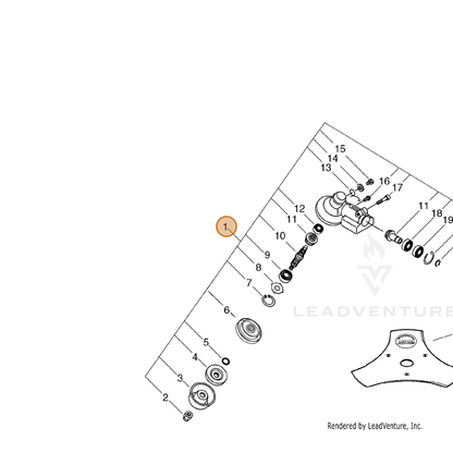 ECHO part P021012606 — IPL diagram snippet (6x zoom, amber highlight)