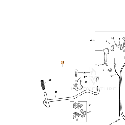 ECHO part P021012791 — IPL diagram snippet (6x zoom, amber highlight)