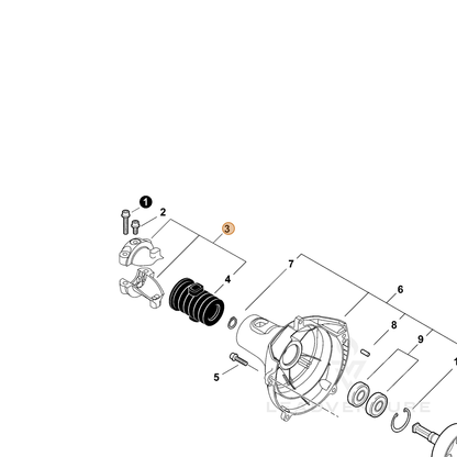 ECHO part P021013900 — IPL diagram snippet (6x zoom, amber highlight)