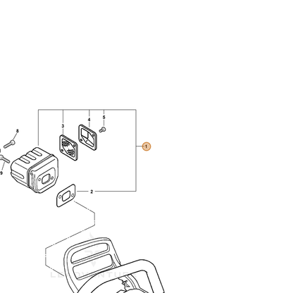 ECHO part P021014240 — IPL diagram snippet (6x zoom, amber highlight)