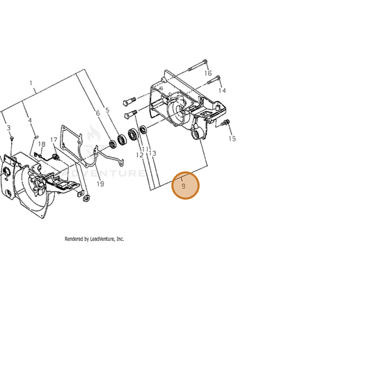 Echo part P021022201 — IPL diagram snippet (6x zoom, amber highlight)