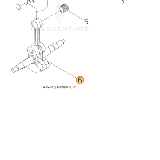 Echo part P021026681 — IPL diagram snippet (6x zoom, amber highlight)