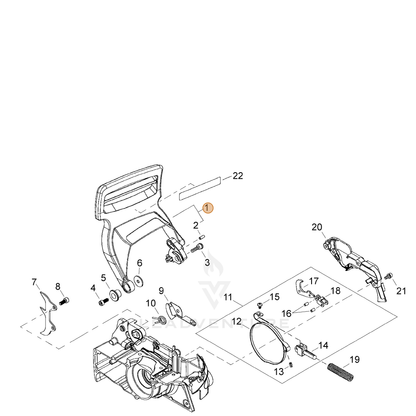 ECHO part P021026933 — IPL diagram snippet (6x zoom, amber highlight)