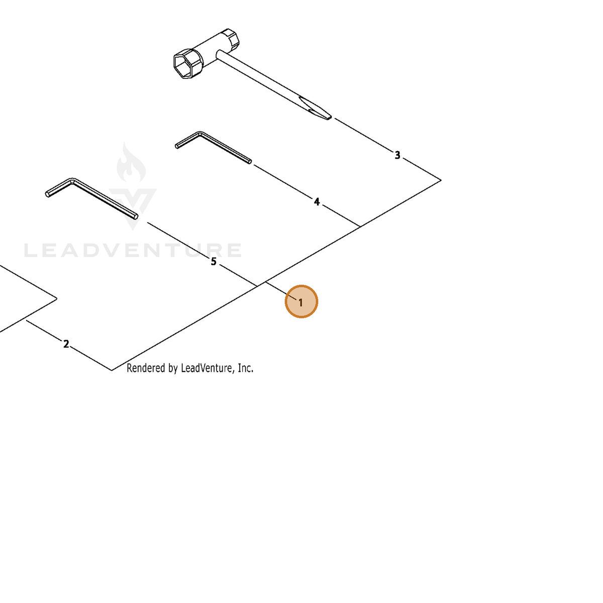 ECHO part P021031480 — IPL diagram snippet (6x zoom, amber highlight)