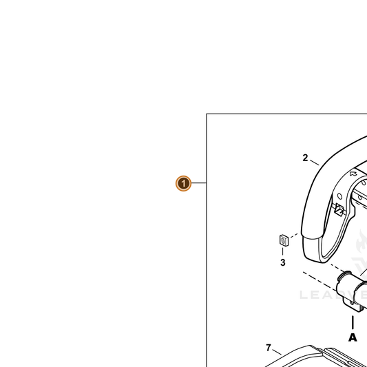 Echo part P021035371 — IPL diagram snippet (6x zoom, amber highlight)