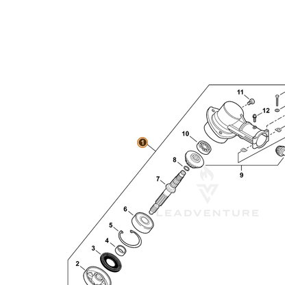 ECHO part P021035562 — IPL diagram snippet (6x zoom, amber highlight)