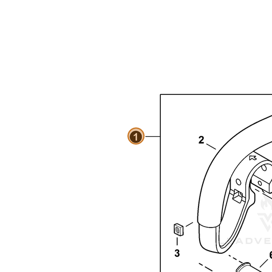 Echo part P021035761 — IPL diagram snippet (6x zoom, amber highlight)
