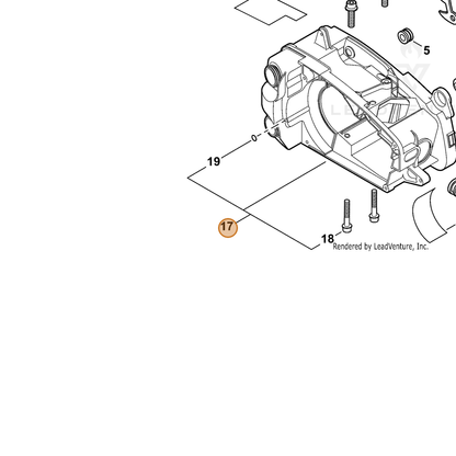 ECHO part P021040642 — IPL diagram snippet (6x zoom, amber highlight)