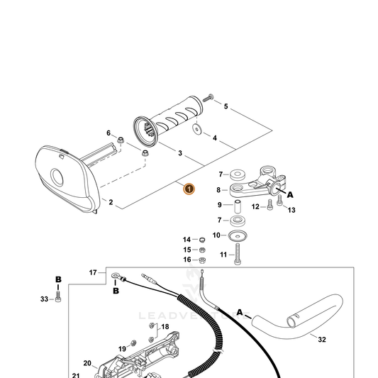 Echo part P021041621 — IPL diagram snippet (6x zoom, amber highlight)