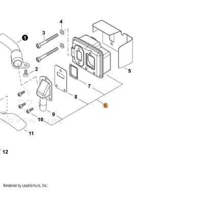 ECHO part P021041971 — IPL diagram snippet (6x zoom, amber highlight)