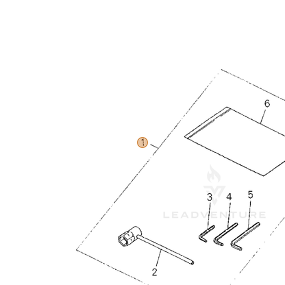 Echo part P021043510 — IPL diagram snippet (6x zoom, amber highlight)