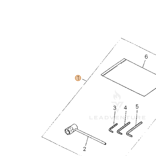 Echo part P021043510 — IPL diagram snippet (6x zoom, amber highlight)