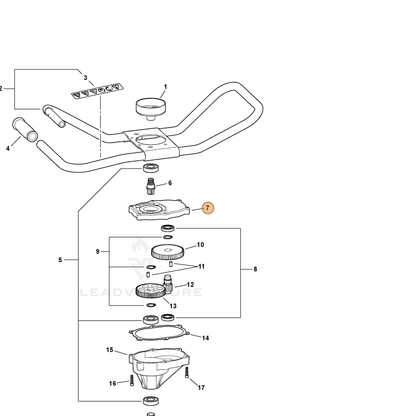 ECHO part P021046240 — IPL diagram snippet (6x zoom, amber highlight)
