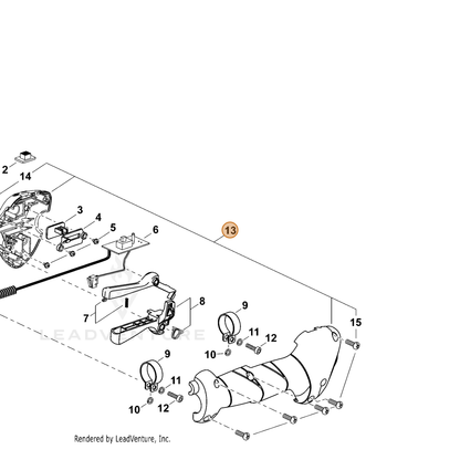 ECHO part P021046680 — IPL diagram snippet (6x zoom, amber highlight)
