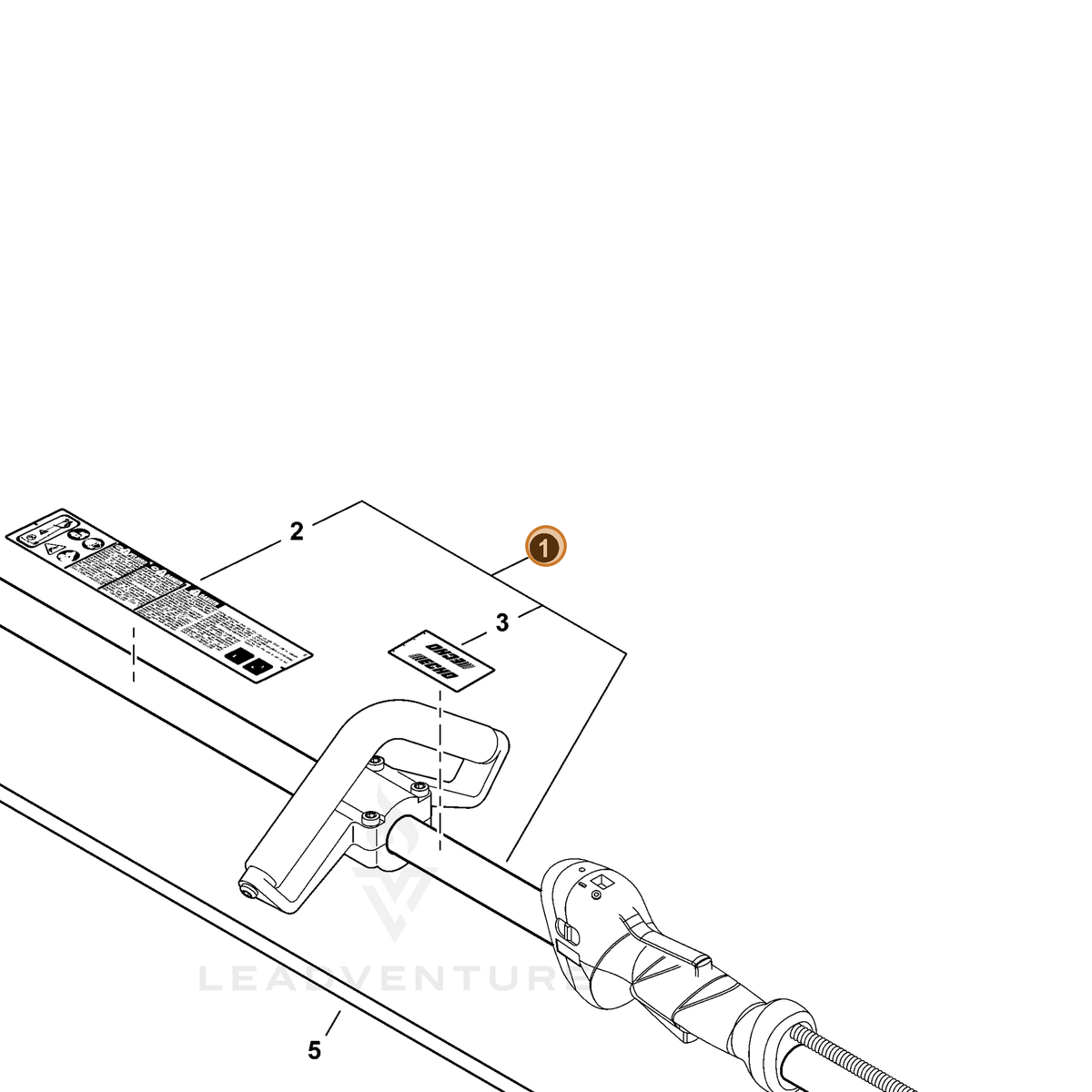 ECHO part P021046830 — IPL diagram snippet (6x zoom, amber highlight)