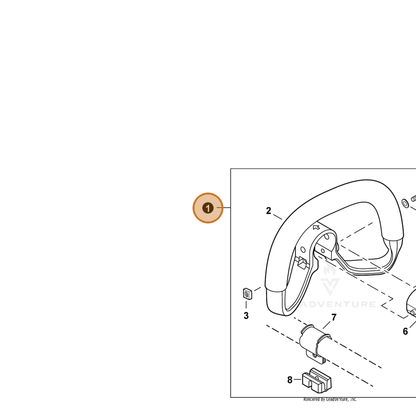 Echo part P021047682 — IPL diagram snippet (6x zoom, amber highlight)