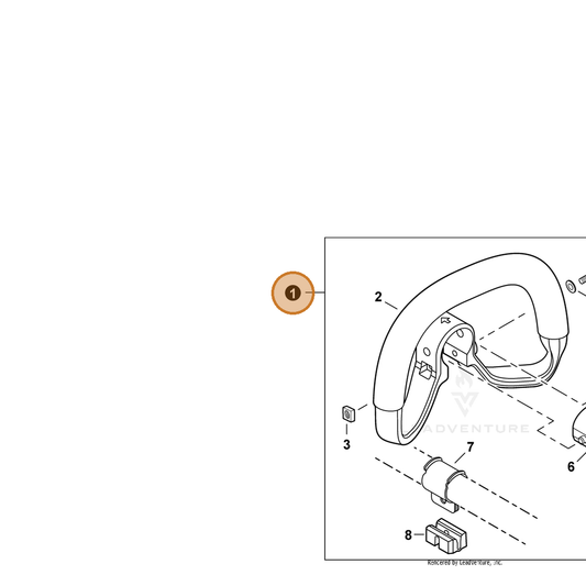 Echo part P021047682 — IPL diagram snippet (6x zoom, amber highlight)