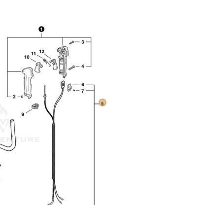 ECHO part P021047840 — IPL diagram snippet (6x zoom, amber highlight)