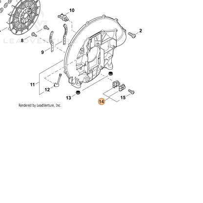 ECHO part P021048170 — IPL diagram snippet (6x zoom, amber highlight)