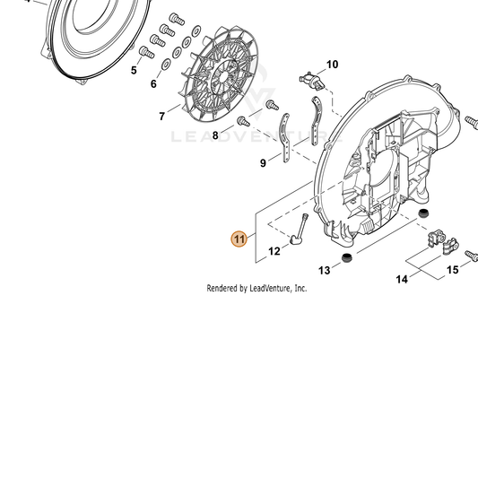 Echo part P021048181 — IPL diagram snippet (6x zoom, amber highlight)