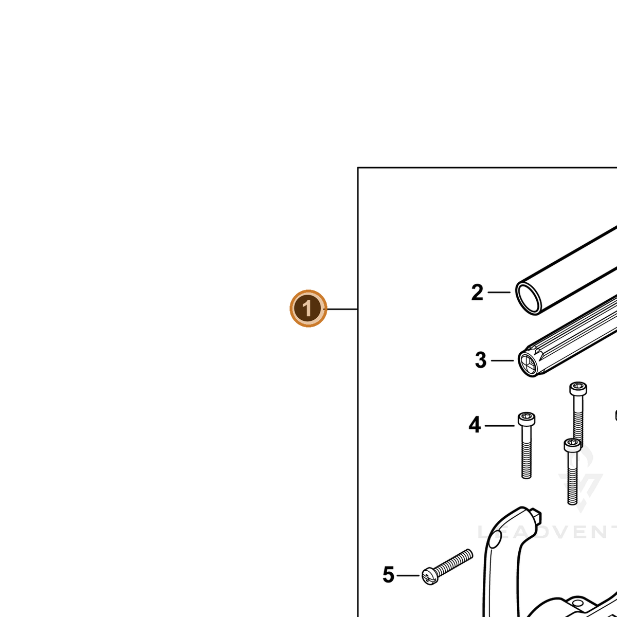 ECHO part P021049270 — IPL diagram snippet (6x zoom, amber highlight)
