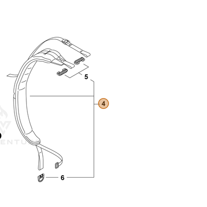 ECHO part P021049482 — IPL diagram snippet (6x zoom, amber highlight)