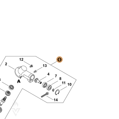 ECHO part P021051150 — IPL diagram snippet (6x zoom, amber highlight)