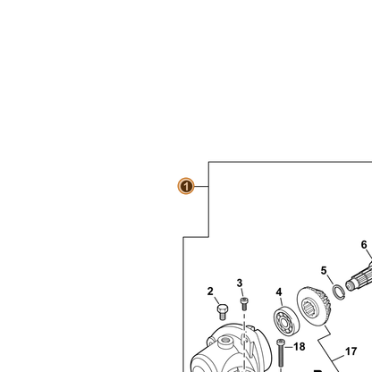 ECHO part P021051361 — IPL diagram snippet (6x zoom, amber highlight)