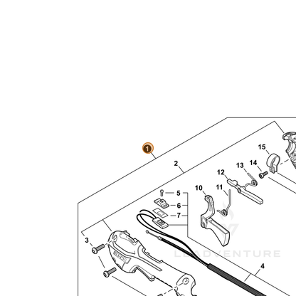 ECHO part P021052270 — IPL diagram snippet (6x zoom, amber highlight)