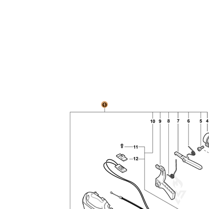 ECHO part P021052350 — IPL diagram snippet (6x zoom, amber highlight)