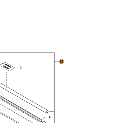 ECHO part P021052500 — IPL diagram snippet (6x zoom, amber highlight)