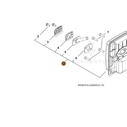 ECHO part P021052680 — IPL diagram snippet (6x zoom, amber highlight)